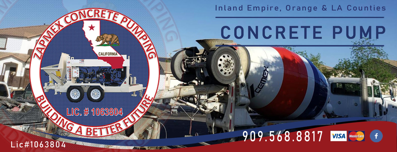 Concrete Pumping in Riverside, Orange,LA Counties